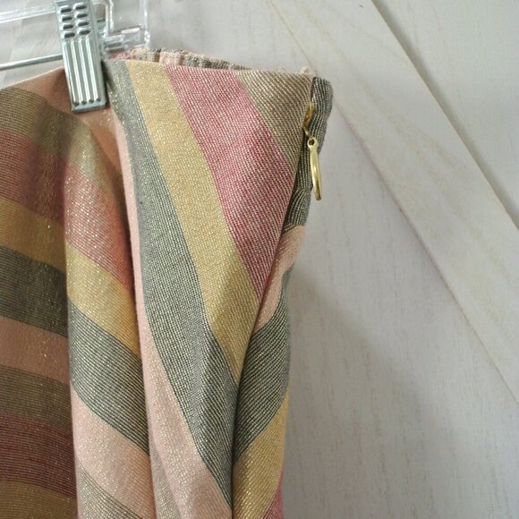 Torrid Multicolor Chevron Lurex A-line Midi Skirt - Picture 8 of 8